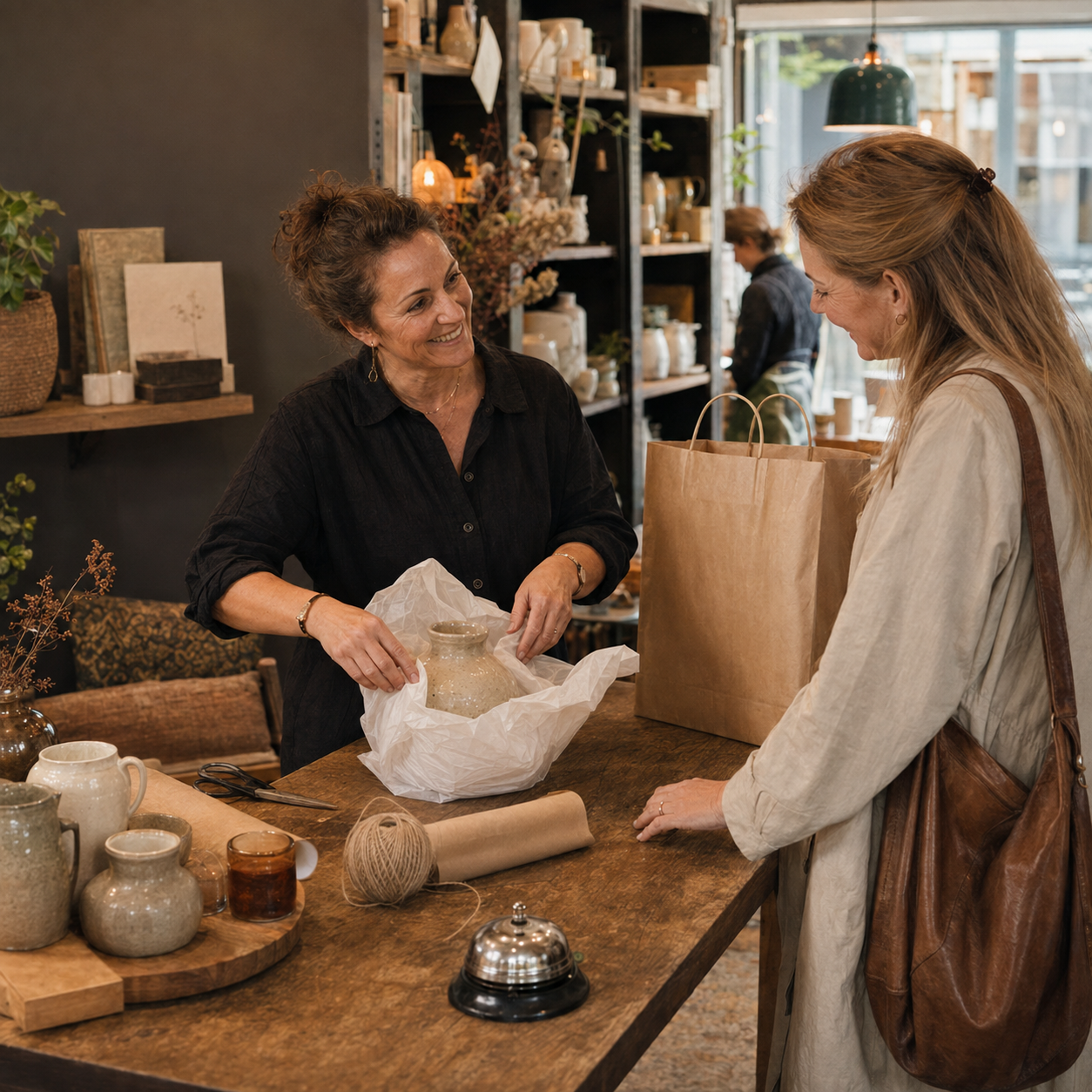 Cadeau inpakken in de winkel